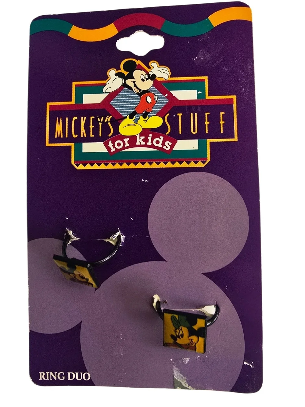 Vintage Disney Minnie Mouse Ring Duo Mickey’s Stuff for Kids NOS